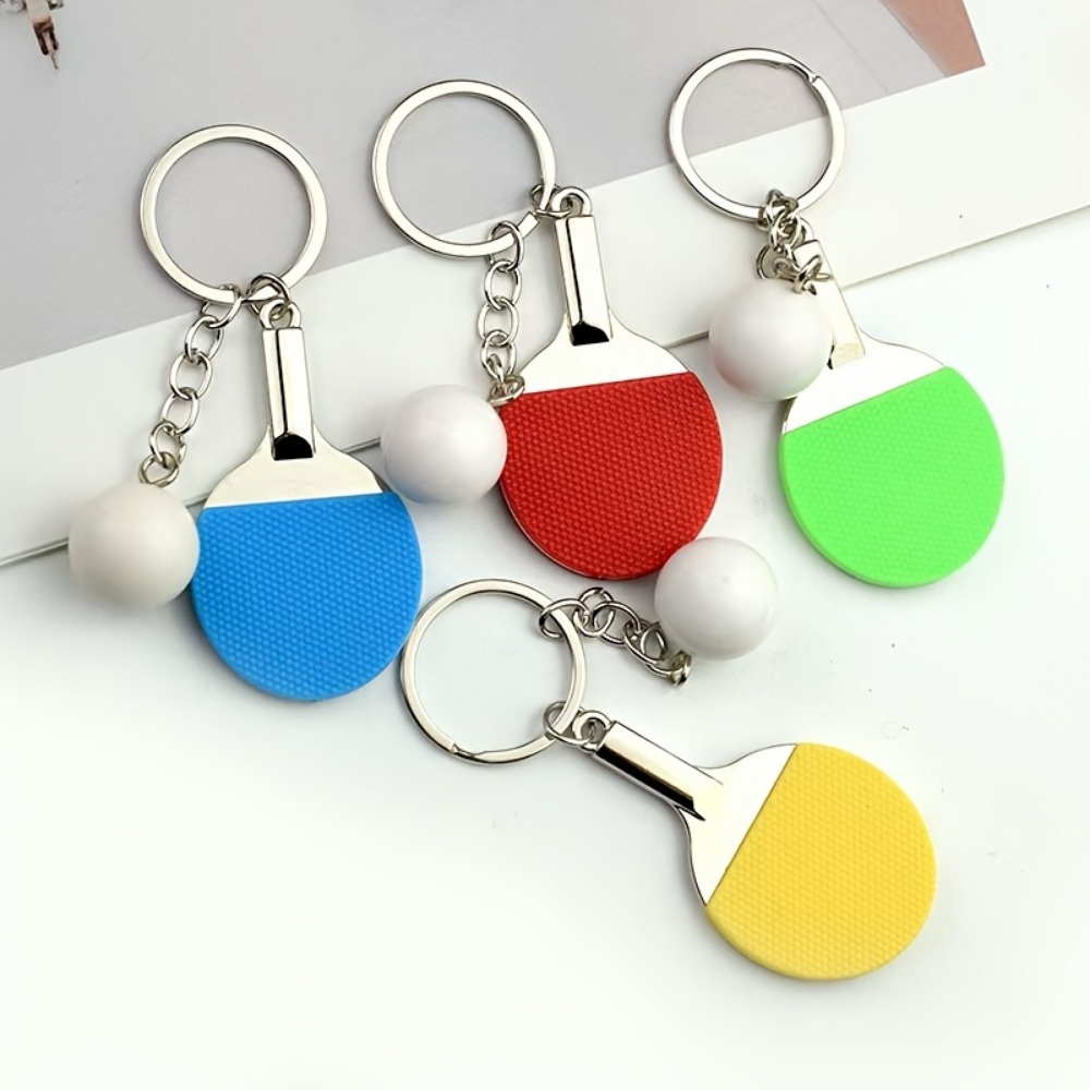 Table Tennis Keychain - 4/8/16 Pcs Mini Table Tennis Racket