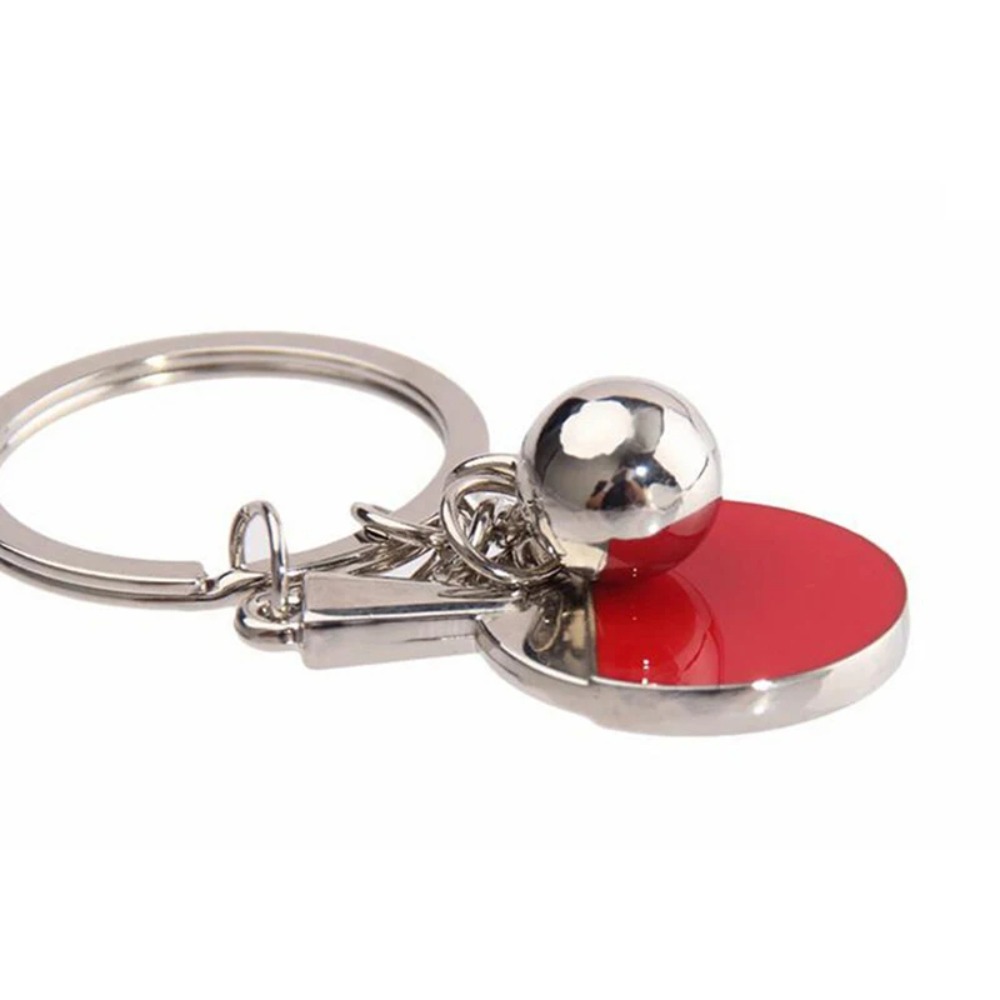 Table Tennis Keychain - Mini Pingpong Bat Ball Keychain Zinc