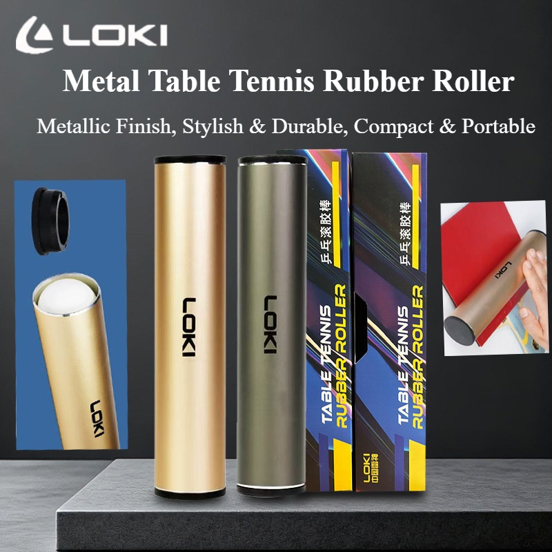 Table Tennis Paddle Set - LOKI Metal Table Tennis Rubber Roller