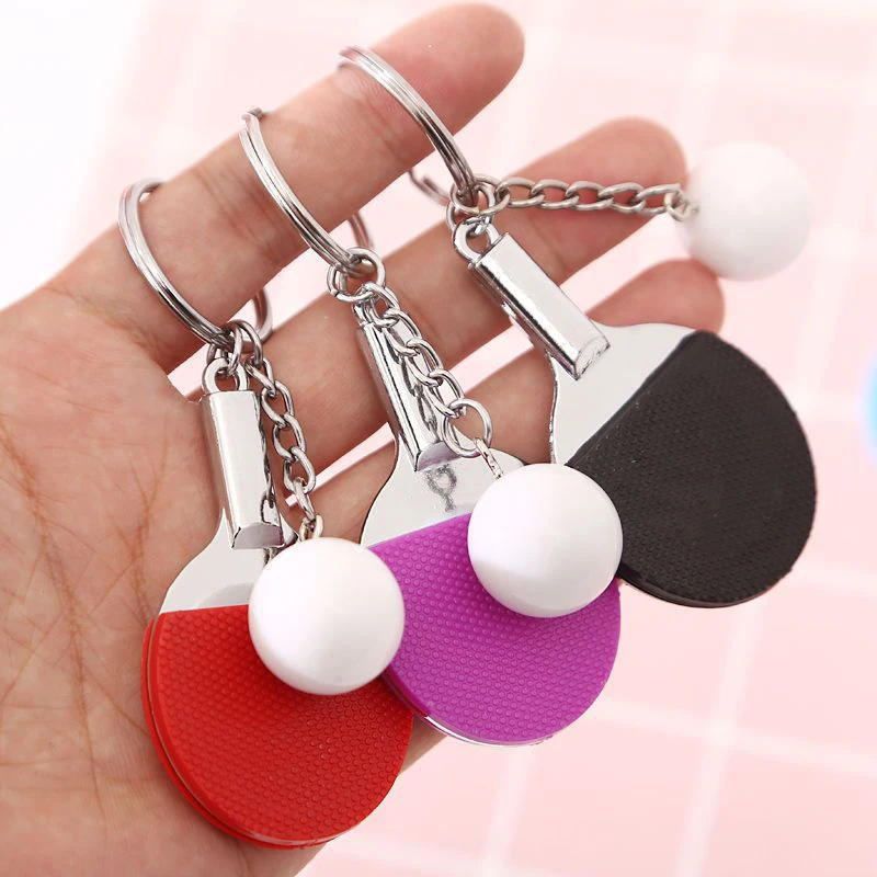 7 Colors Cute Ping Pong Racket - Table Tennis Keychain 评论和价格