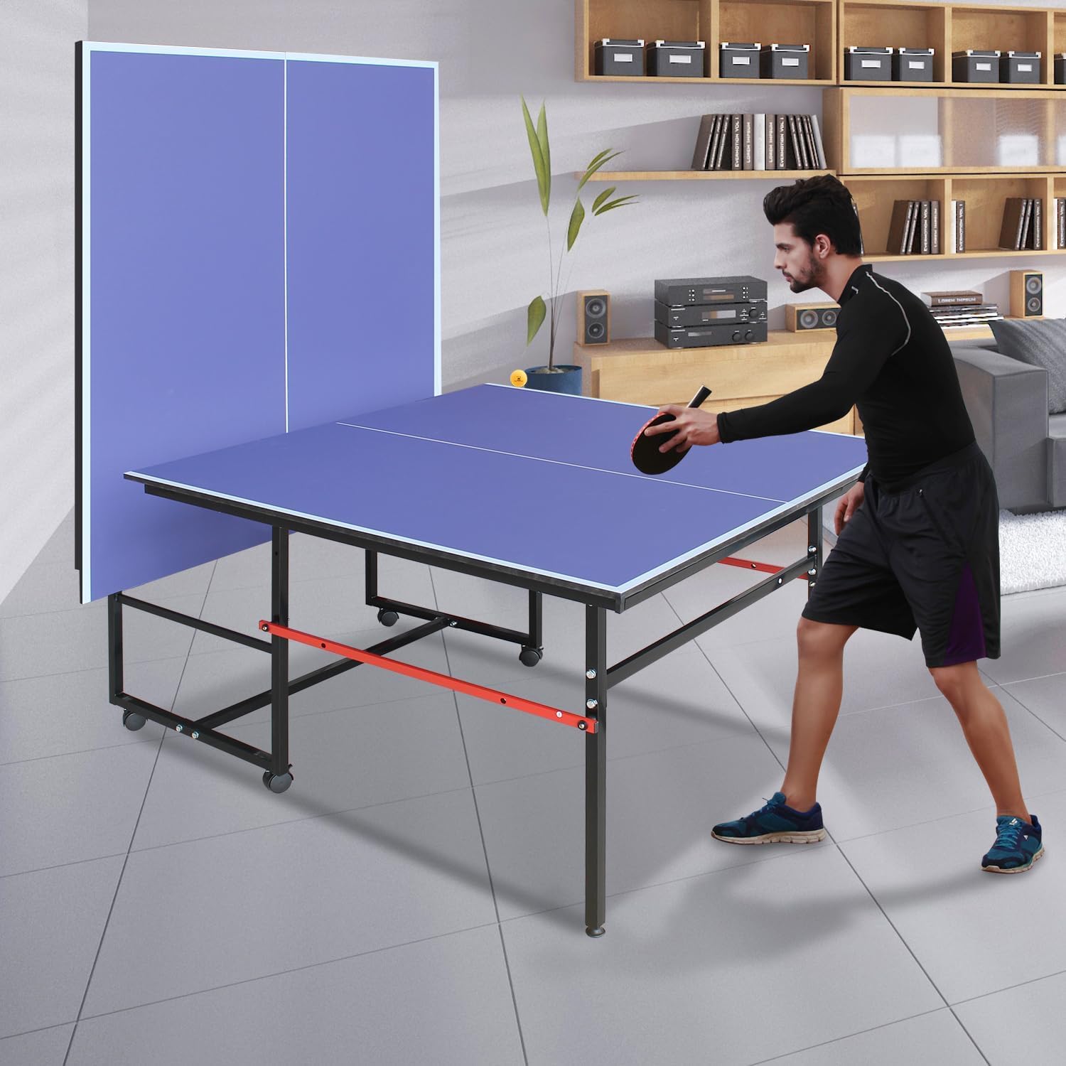 8 ft Portable Ping Pong Table， - Table Tennis Online 评论和价格