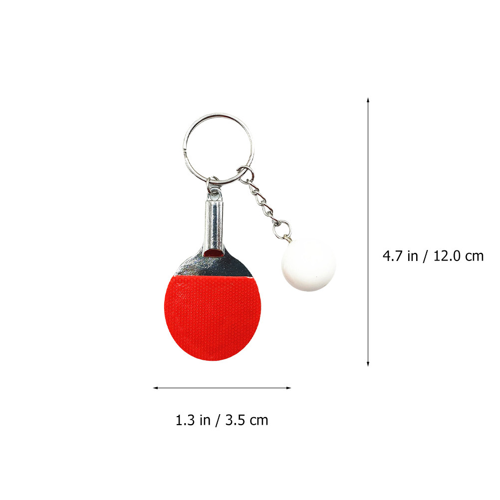 4Pcs Table Tennis Racket Keych - Table Tennis Keychain 评论和价格
