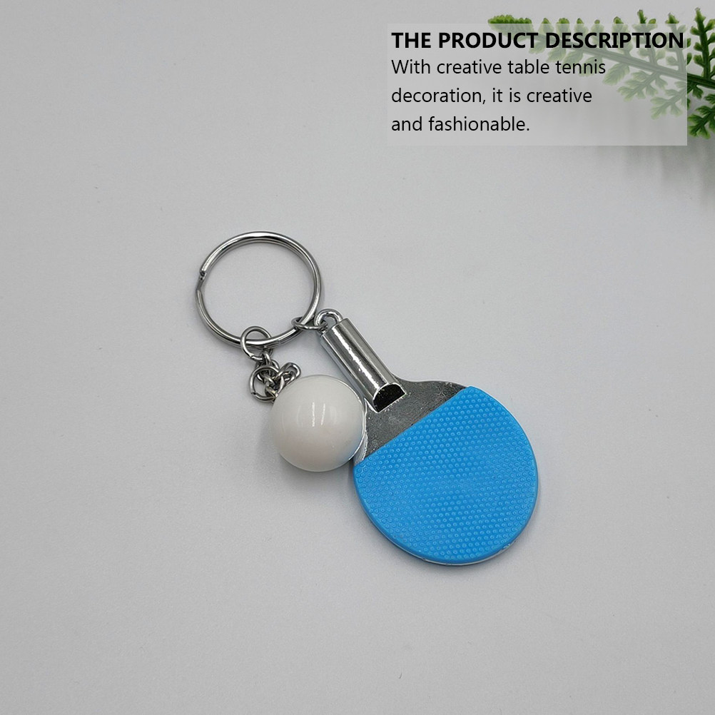 4Pcs Table Tennis Racket Keych - Table Tennis Keychain 评论和价格