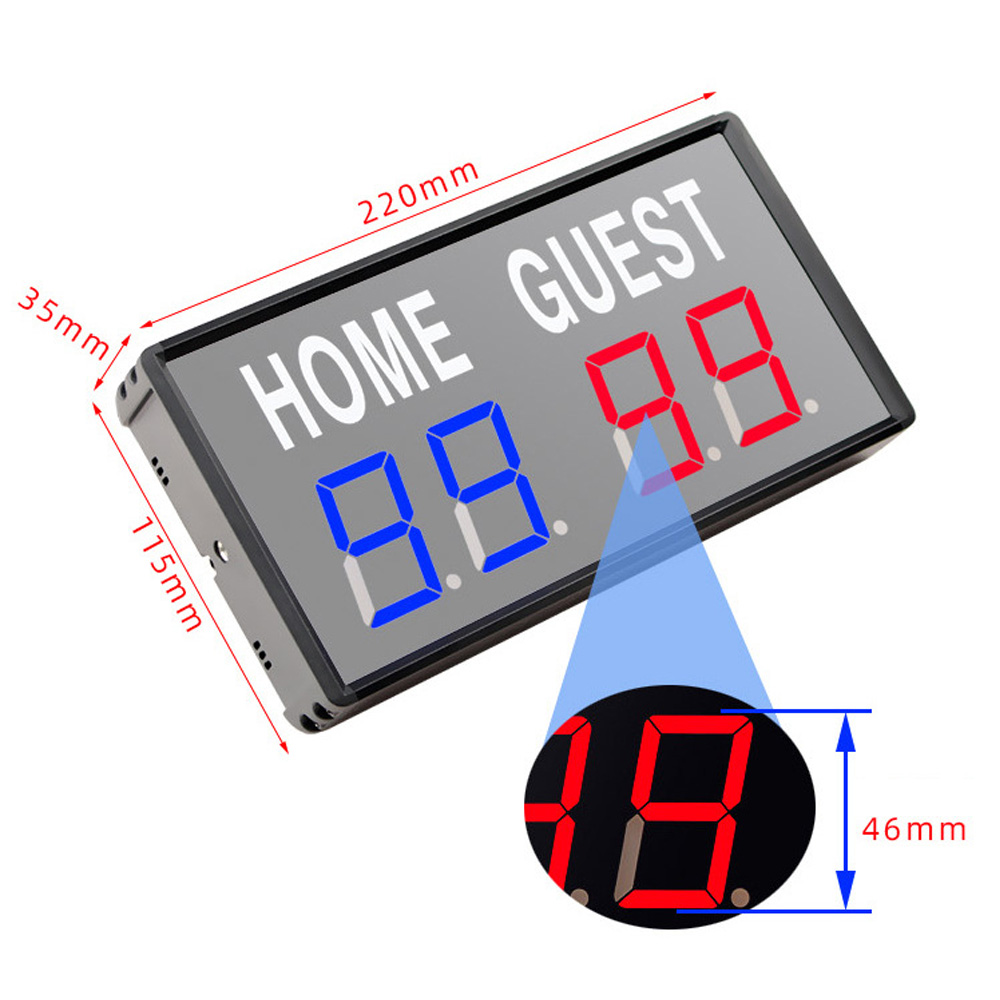 Portable 4 Digit LED Scoreboar - Table Tennis Scoreboard 评论和价格