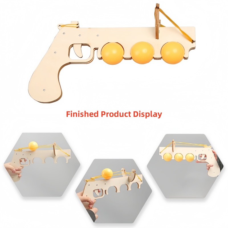 DIY Wooden 3D Puzzle Table Ten - Table Tennis Gun 评论和价格
