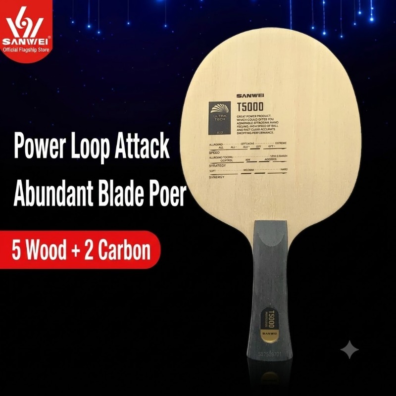 SANWEI T5000 Table Tennis Blad - Table Tennis Intermediate Level 评论和价格